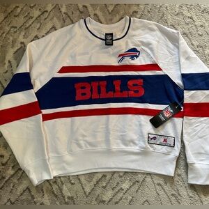 Buffalo bills NFL cropped sweater womens size large New With Tags (flaws)